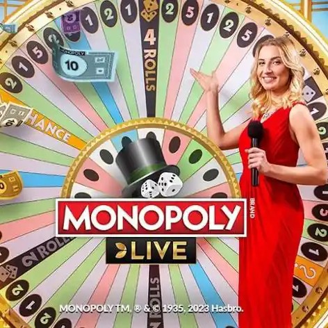 Monopoly Live by Evolution, showcased at planbetcasino.de – game logo