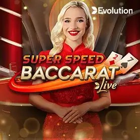 Super Speed Baccarat slot icon by Evolution, available at PlanBet Casino